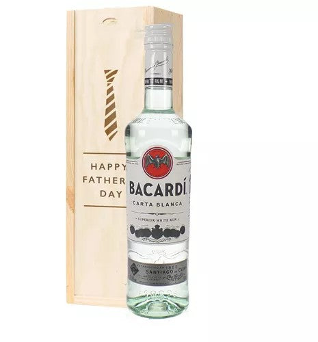 BacardiRumFathersDayGiftInWoodenBox