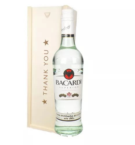BacardiRumThankYouGiftInWoodenBox