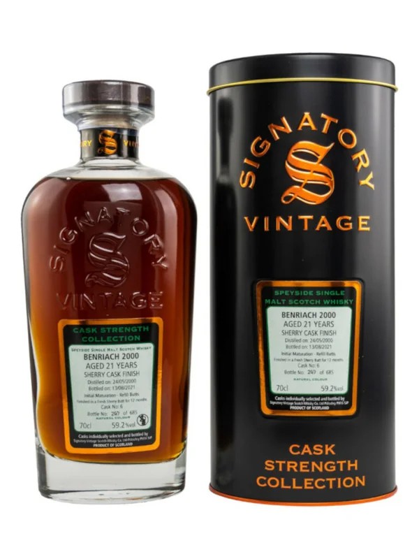Benriach21Years–SignatoryVintageDecanter70cl.59,2%