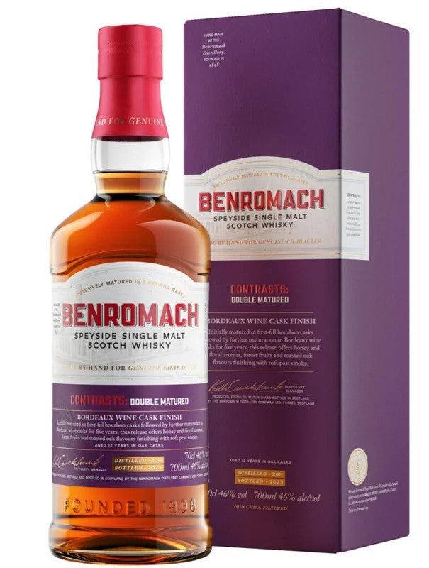 BenromachContrasts:DoubleMaturedBordeauxWineCaskFinish201170cl.46%