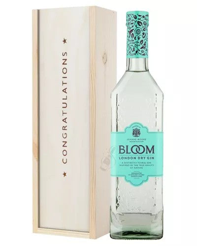 BloomGinCongratulationsGiftInWoodenBox