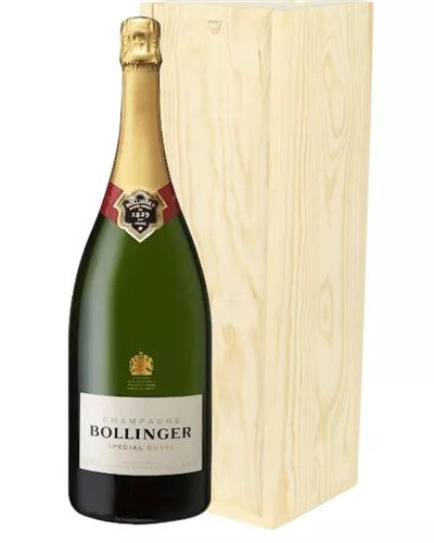 BollingerChampagneMagnum150clinWoodenGiftBox