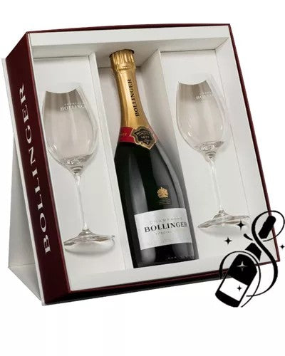 BollingerSpecialCuveeBrutChampagneinGiftSetWith2GlassesNV75cl