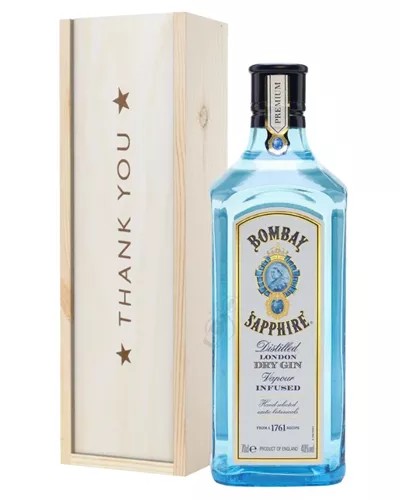 BombaySapphireGinThankYouGiftInWoodenBox