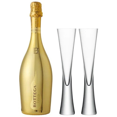 BottegaGold(75cl)Withx2LSAMoyaChampagneFlutesSet