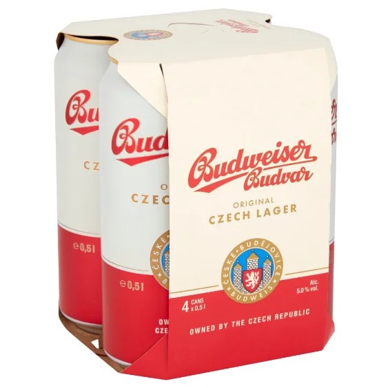 BudweiserBudvar4cansx500ml