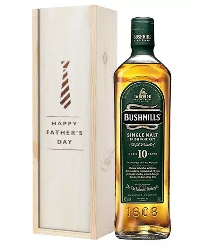 Bushmills10SingleMaltWhiskeyFathersDayGiftInWoodenBox