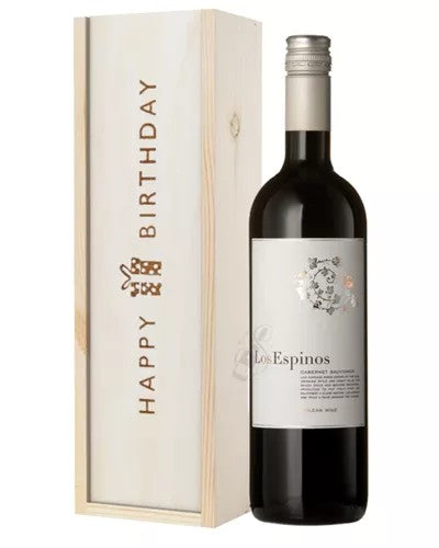 CabernetSauvignonChileanRedWineBirthdayGiftInWoodenBox