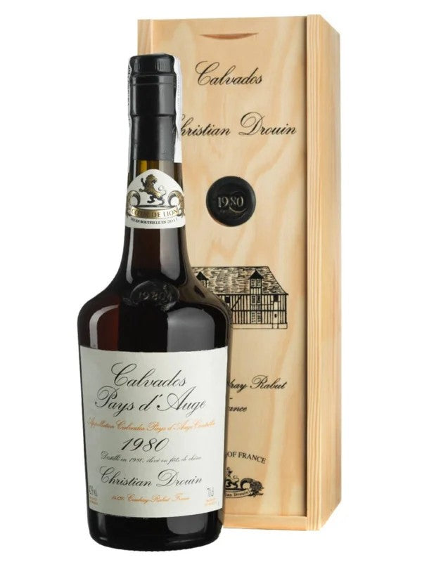 CalvadosChristianDrouin–Vintage1980Paysd´Auge70cl.42%