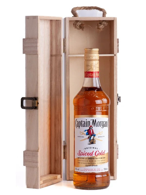 CaptainMorganOriginalSpicedGoldRuminWoodenPresentationBox