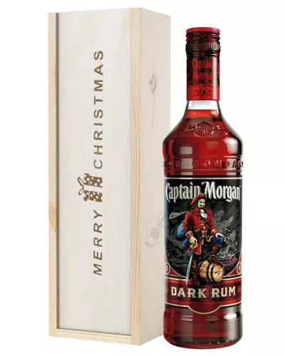 CaptainMorganRumChristmasGiftInWoodenBox