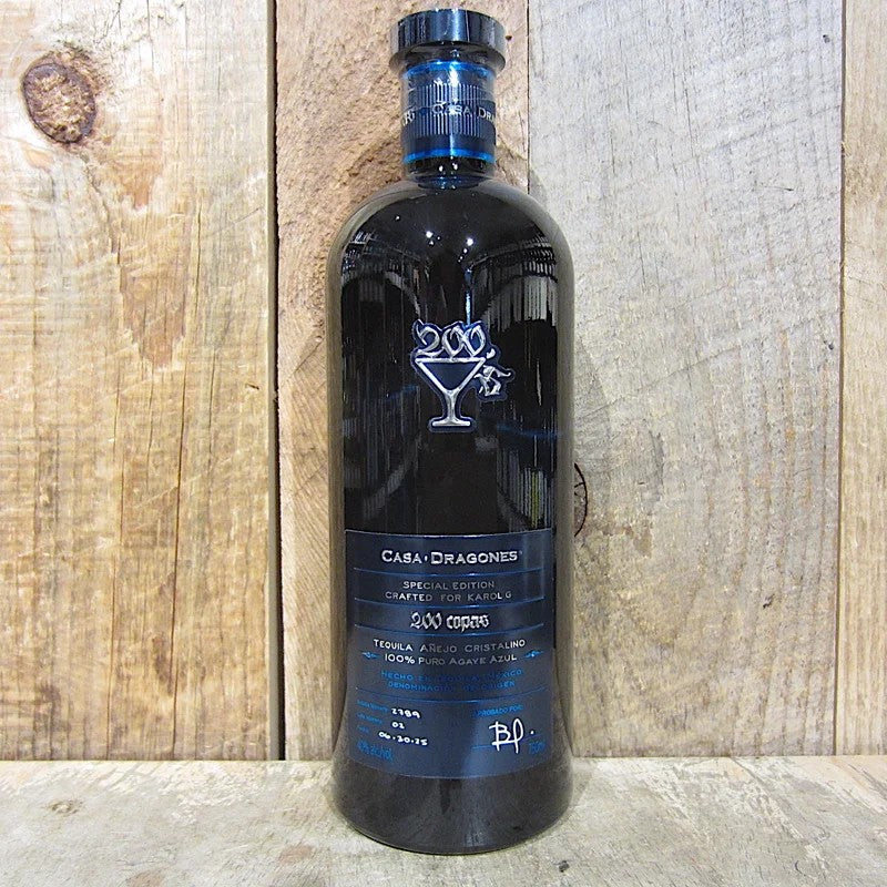 CasaDragonesKarolG200CopasCristalinoAnejoTequila750ml