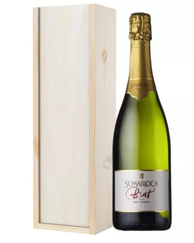 CavaSparklingWineGiftinWoodenBox