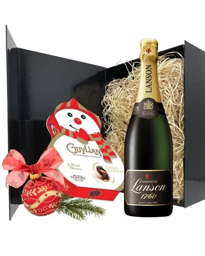 ChampagneAndSnowmanChocolatesGift