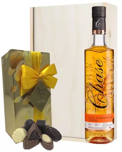ChaseMarmaladeVodkaAndChocolatesGiftSetinWoodenBox