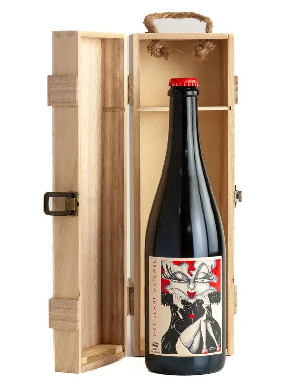 ChateauTourdesGendres,SauvignonCheninBlancPetNatWoodenPresentationBox