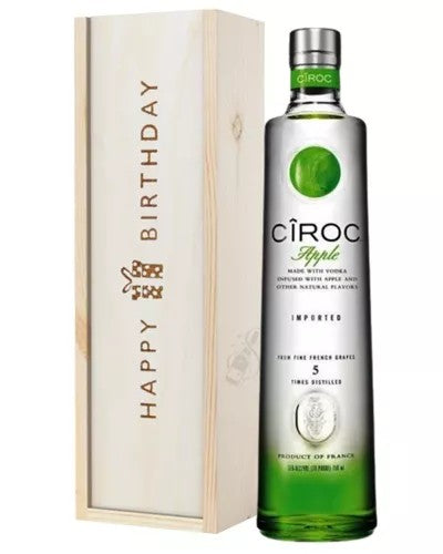 CirocAppleVodkaBirthdayGiftInWoodenBox