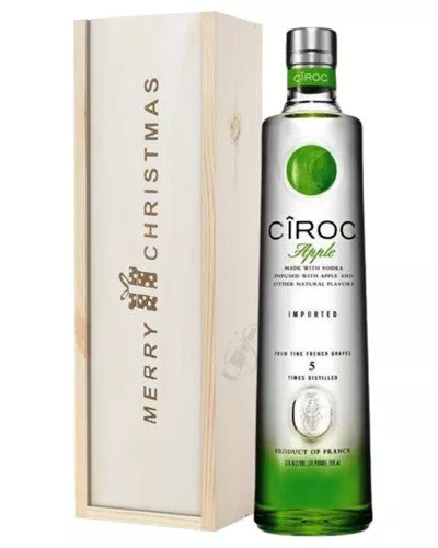 CirocAppleVodkaChristmasGiftInWoodenBox
