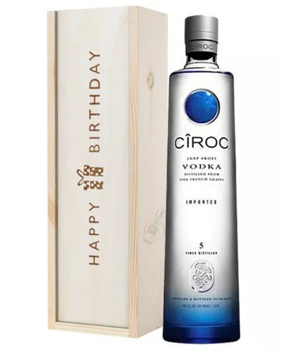 CirocVodkaBirthdayGiftInWoodenBox