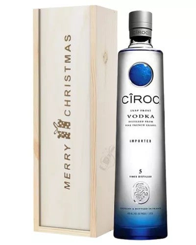 CirocVodkaChristmasGiftInWoodenBox