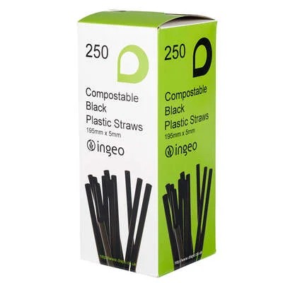 CKBlackFlexiStraws250Pack