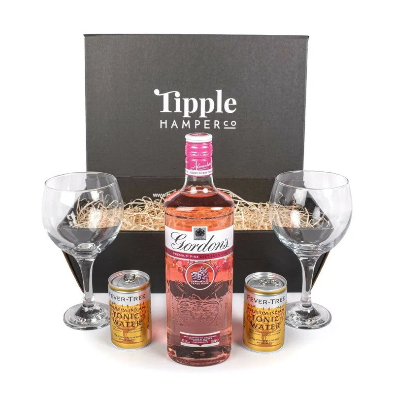 ClassicGordon’sPinkGin&Tonic&GlassesGiftSetHamper–37.5%ABV