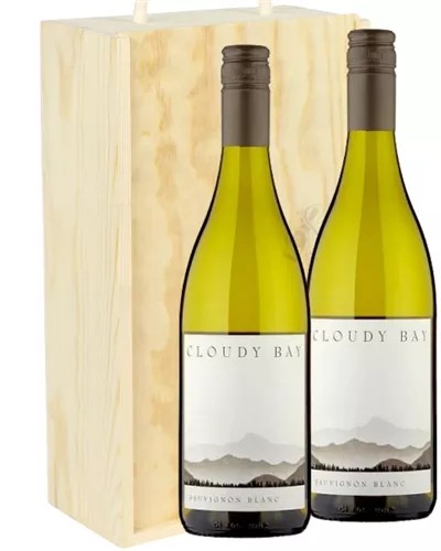 CloudyBaySauvignonBlancTwoBottleWineGiftinWoodenBox