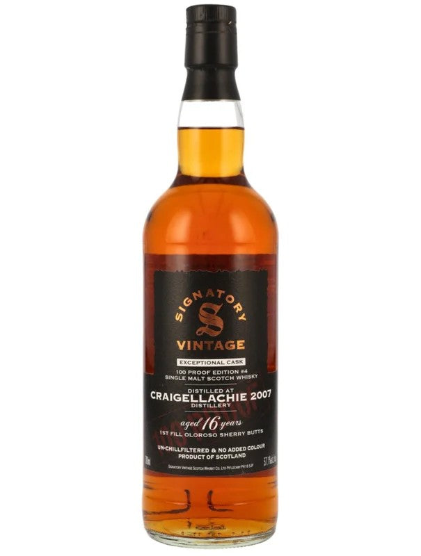Craigellachie16YExceptionalCask100ProofEditionSignatoryVintage2007/202470cl.57,1%