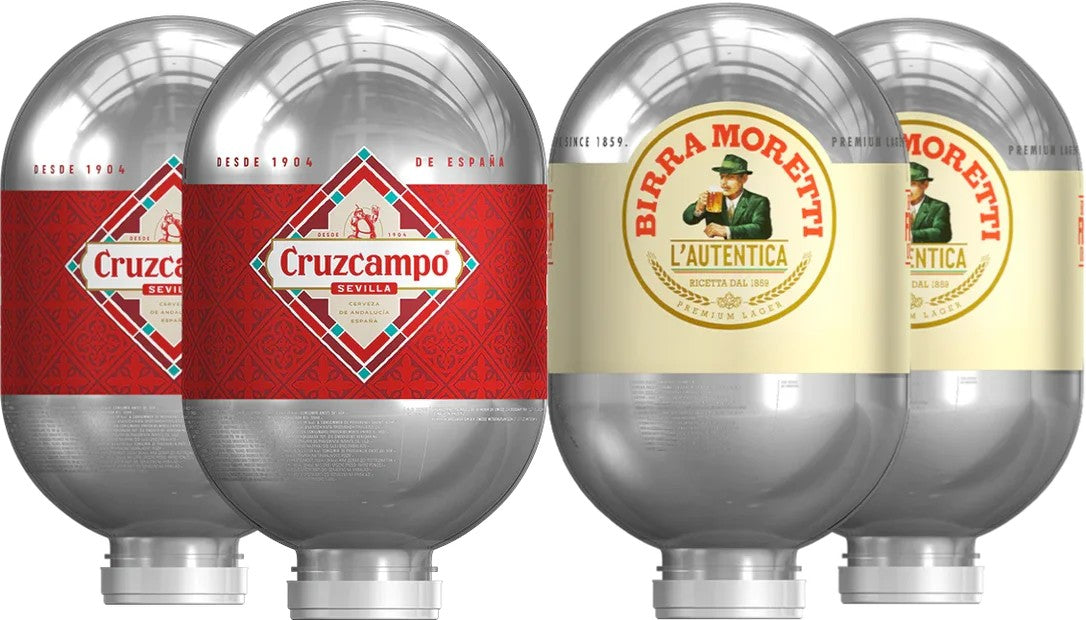Cruzcampo&BirraMoretti4BladeKegBundle,FreeShipping