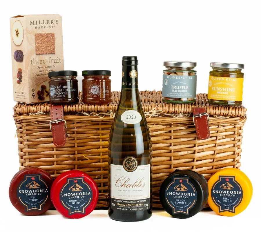 DanielDamptChablisBurgundyWine,Cheese&NibblesLuxuryHamper