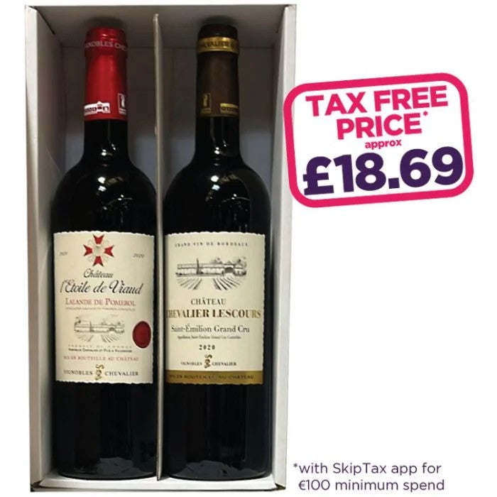 DiscoveryBox2bottles:EtoiledeViaudLalandedePomerolandChevalierLescoursSaintEmilionGrandCru