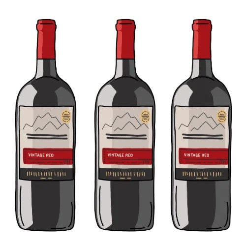 DiscoverySubscription~ThreeVine-to–GlassbottlesofWine