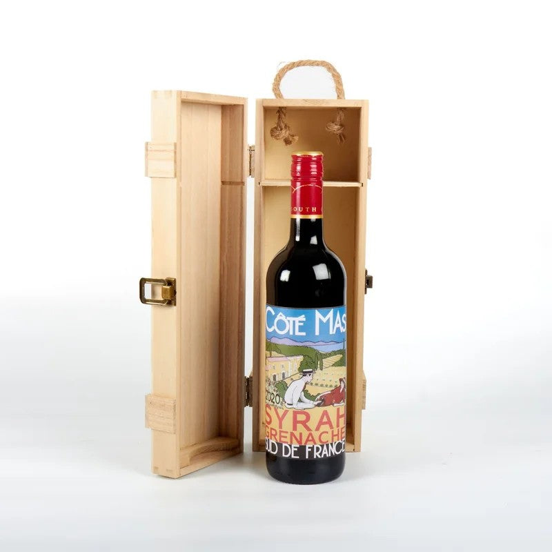 DomainesPaulMasCoteMasSyrahGrenacheRedWineinWoodenPresentationBox