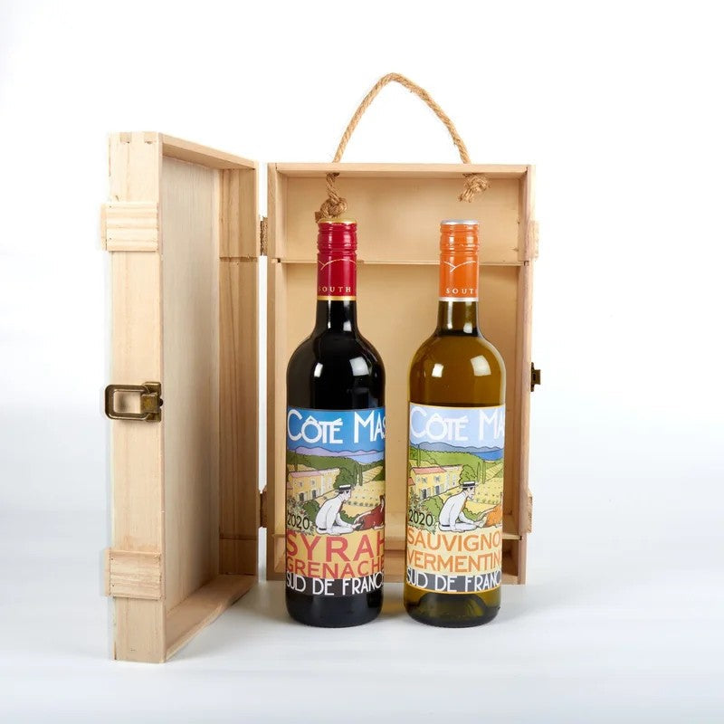 DomainesPaulMasCoteRed&WhiteWineWoodenGiftBox