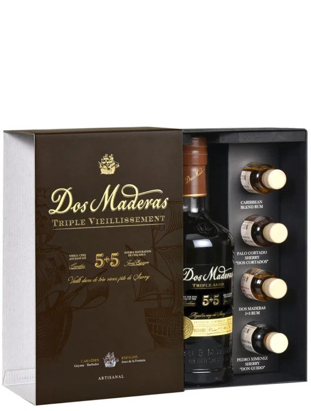 DosMaderas–TripleAged5+5YearsRumTastingKit70cl.+4×2cl.40%