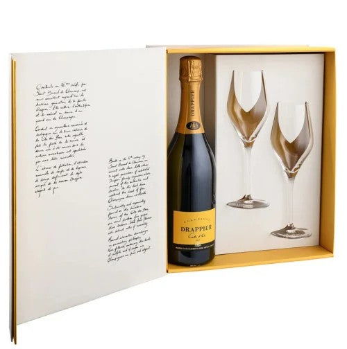 DrappierCarted’OrChampagneandGlassesGiftSet(75cl)