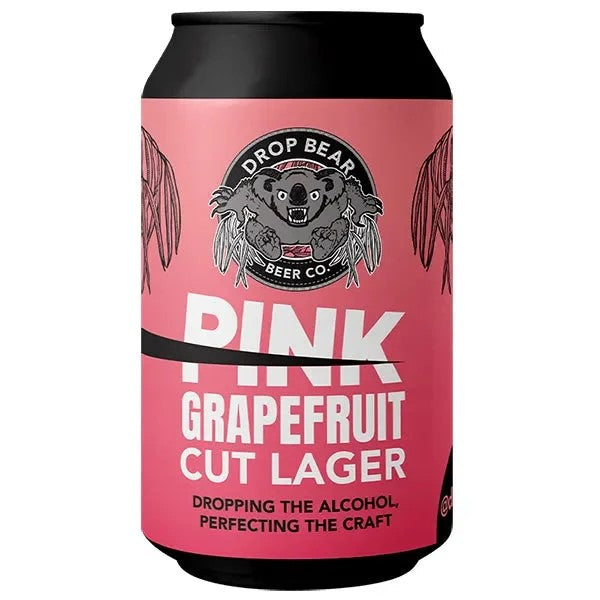 Drop BearPinkGrapefruitCutLager–AlcoholFreeLager