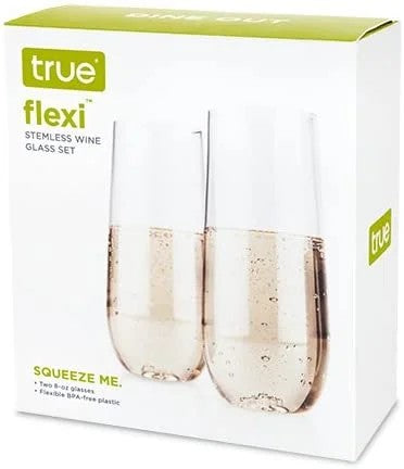 FlexiChampagneFlute2GlassSetbyTrue