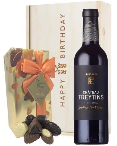 FrenchBordeauxRedWineandChocolateBirthdayGiftBox