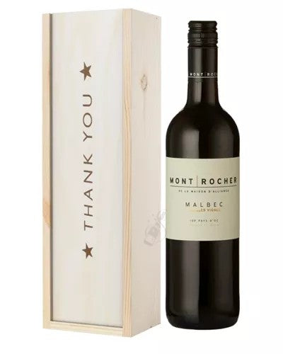 FrenchMalbecRedWineThankYouGiftInWoodenBox