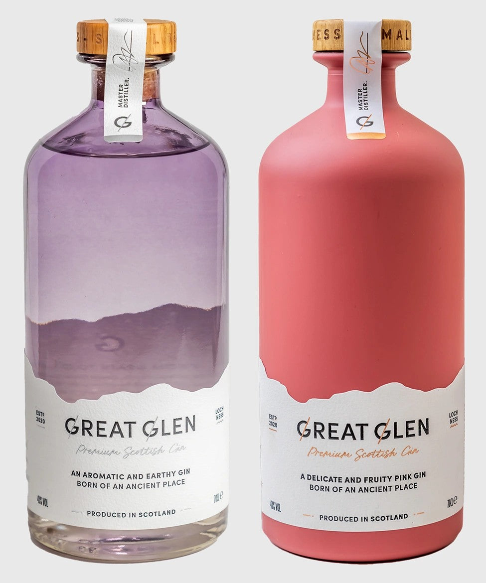 GIFTBOXGREATGLENPREMIUMSCOTTISHGINBUNDLE–2X700MLBOTTLES