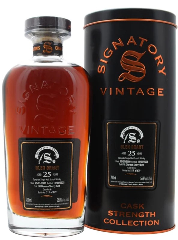 GlenGrant200025Years–Symington’sChoiceSignatoryVintageDecanter70cl.56,8%