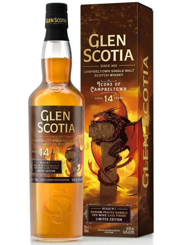 GlenScotia–14YearsIconsofCampbeltownReleaseNo.2TheDragon70cl.56,8%