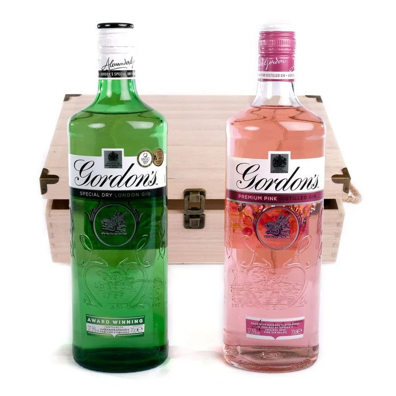 Gordon’sGinWoodenGiftBoxSet–37.5%ABV