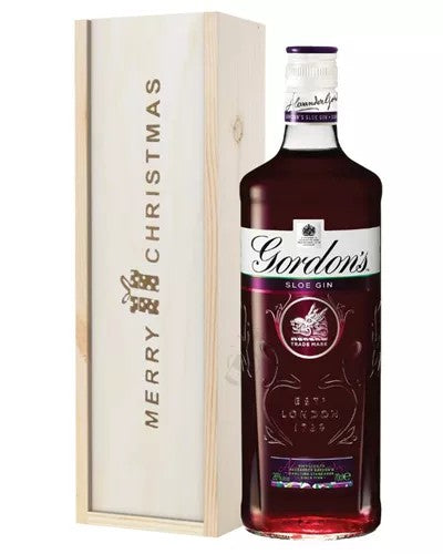 GordonsSloeGinChristmasGiftInWoodenBox