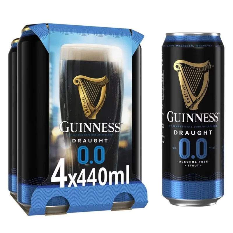 Guinness0.0%AlcoholFreeDraughtStout4CansX440ml