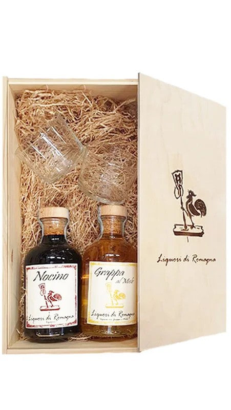 IdeaRegalo–WoodenCase–2x50cl–LiquoridiRomagna