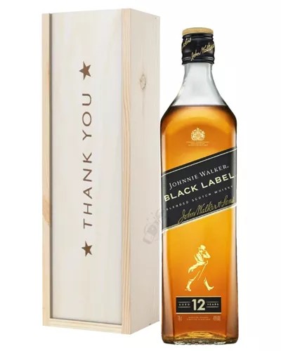 JohnnieWalkerBlackLabelWhiskyThankYouGiftInWoodenBox