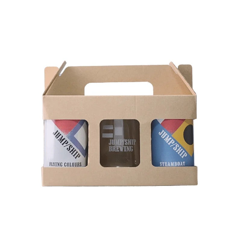 JumpShipAlcoholFreeGiftBox–Steamboat&FlyingColours+Glass