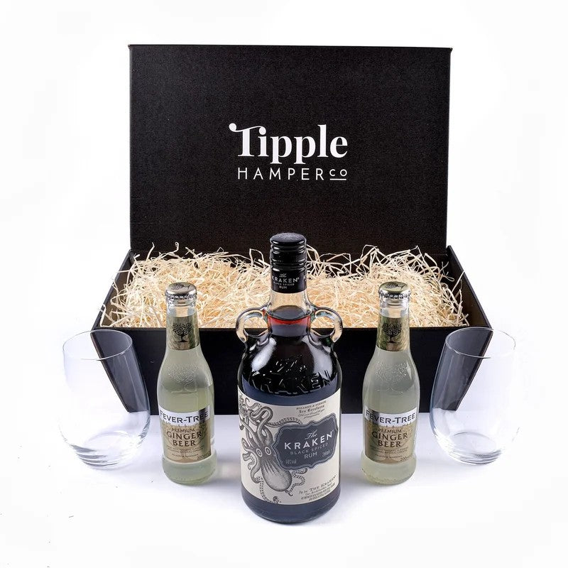 KrakenRum,MixerandGlassesGiftSet–40%ABV
